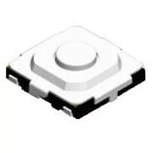 Diptronics Tactile Switch Non-Illuminated J Form Lead Termination 50 mA Round Actuator 12 V DC, TJE-534-Q-T/R
