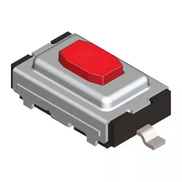 Diptronics Tactile Switch Non-Illuminated Gull Wing Lead Termination 50 mA Rectangular Actuator 12 V DC, TMG-325R-V-T/R