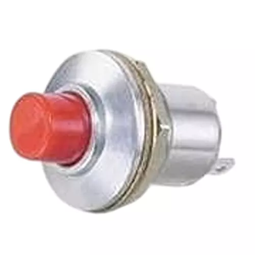 Otto Momentary Action Industrial Switch Non-Illuminated Solder Lug Termination 10 Amp Round, Flat Actuator 28 V DC, P3-33111W