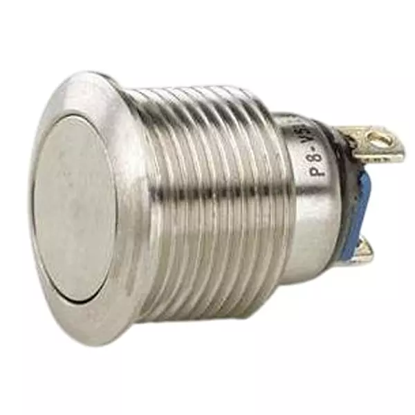 Otto Anti-Vandal Subminiature Switch Non-Illuminated Quick Connect Termination 10 Amp Round Actuator 28 V DC, P8-V136312