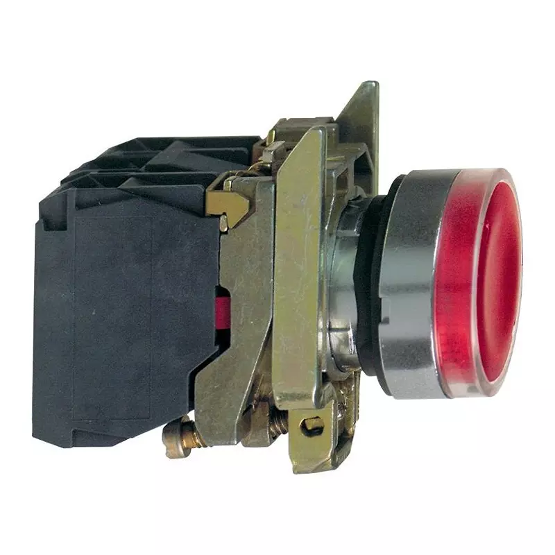SCHNEIDER ELECTRIC Pushbutton Switch, ILLUM, SPST-NO/NC, 6A, RED, XB4BW34B5
