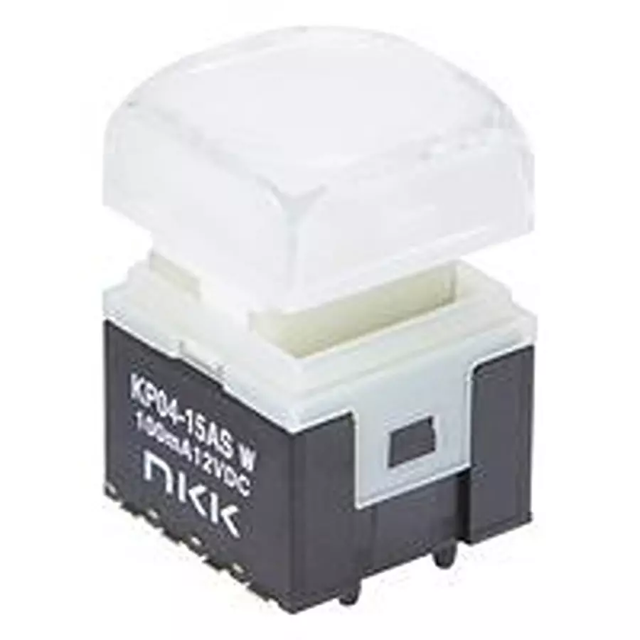 NKK SWITCHES Pb Sw, Spst, 0.1A/12Vdc/Smt, Rgbw, Kp0415Asg03Rgbw-2Sjb