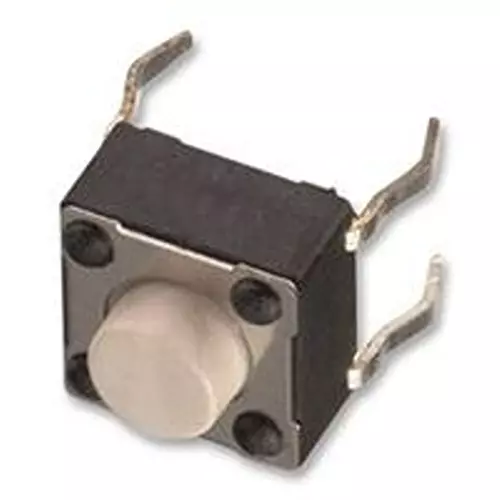 WURTH ELEKTRONIK Switch, Tactile, 0.05A, 12Vdc, Tht, 430156050726 (Pack of 10)