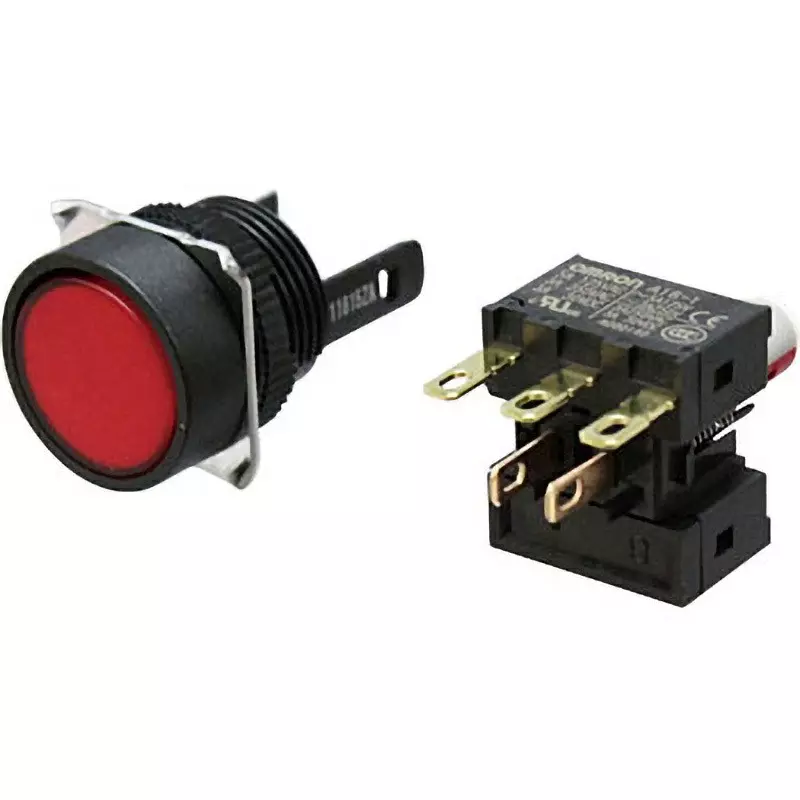 Omron Pushbutton Switch Momentary Operation Type 1C Contact, A16L-TRM-24D-1