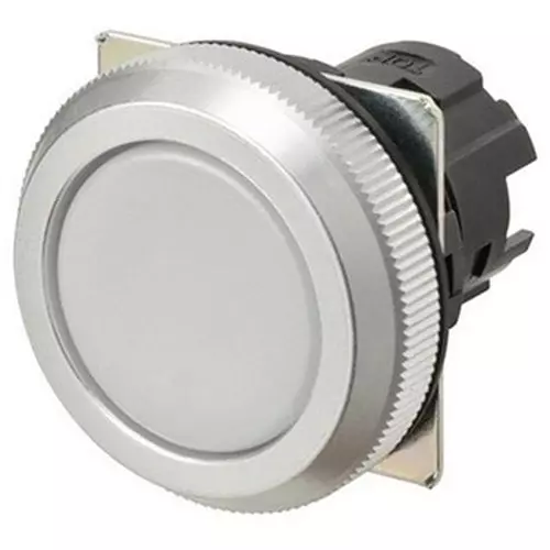 Omron Pushbutton Switch Alternate Round (Flat) White, A30NZ-MNA-NWA