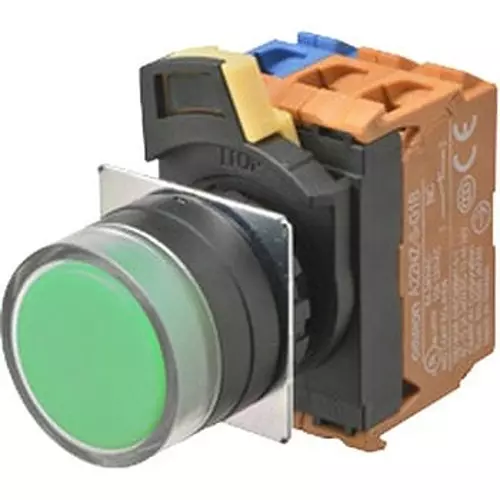 Omron Pushbutton Switch Momentary Round (Full Guard Type) Non-illuminated White, A22NN-BGM-NWA-G002-NN