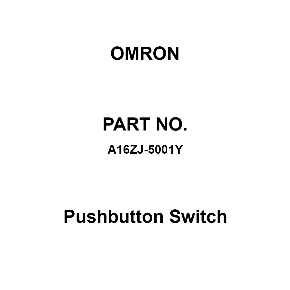 Omron Pushbutton Switch Yellow, A16ZJ-5001Y
