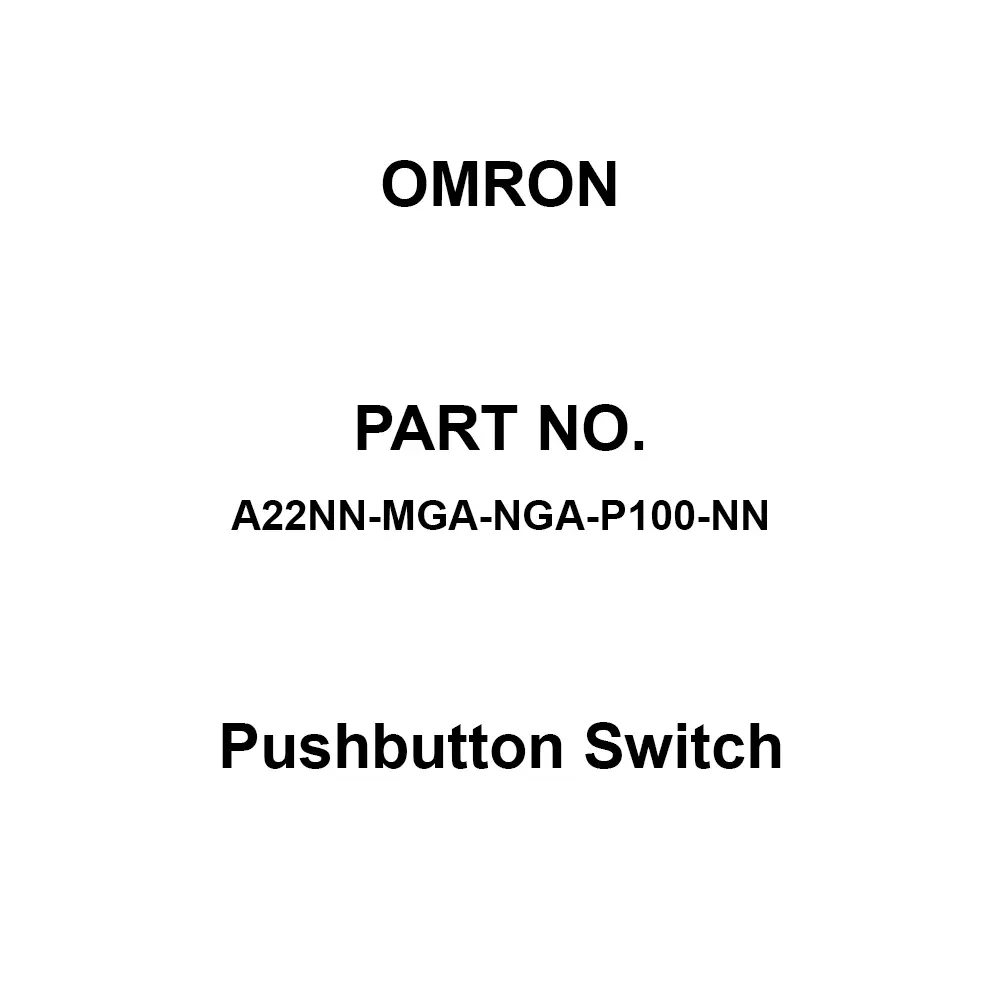 Omron Pushbutton Switch 1A Contact Configuration, A22NN-MGA-NGA-P100-NN