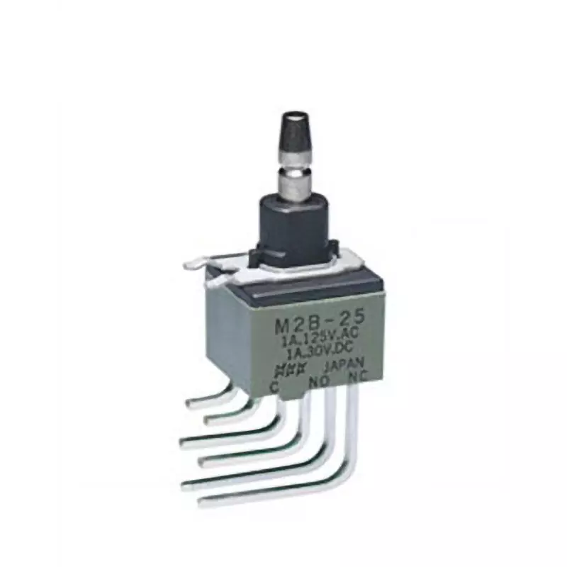 NKK SWITCHES M2 Push Button Switch Printed Circuit Board Vertical 2-Pole Double Throw, M2B-25ABV2