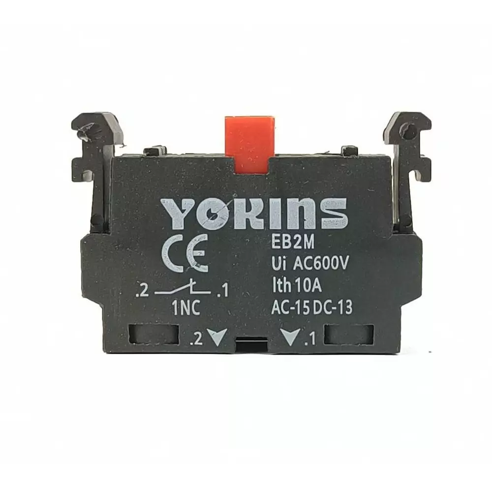 yokins-push-button-eb2m-a-01-r-22mm-red-color-with-spring-return-with-1nc-copper-silver-contacts