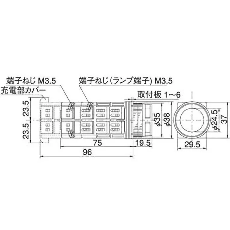 MARUYASU DENGYO Illuminated Switch 1B Contact Configuration 30 mΩ or less Resistance, A30FAGH2401YLE
