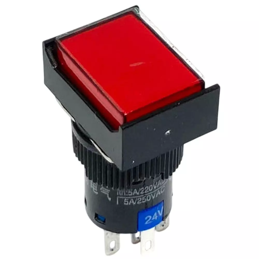 Kyoritsu Electronics Illuminated Push Switch Φ16 mm Mounting Hole Dia, LA128AJ-11DZ-24V-R