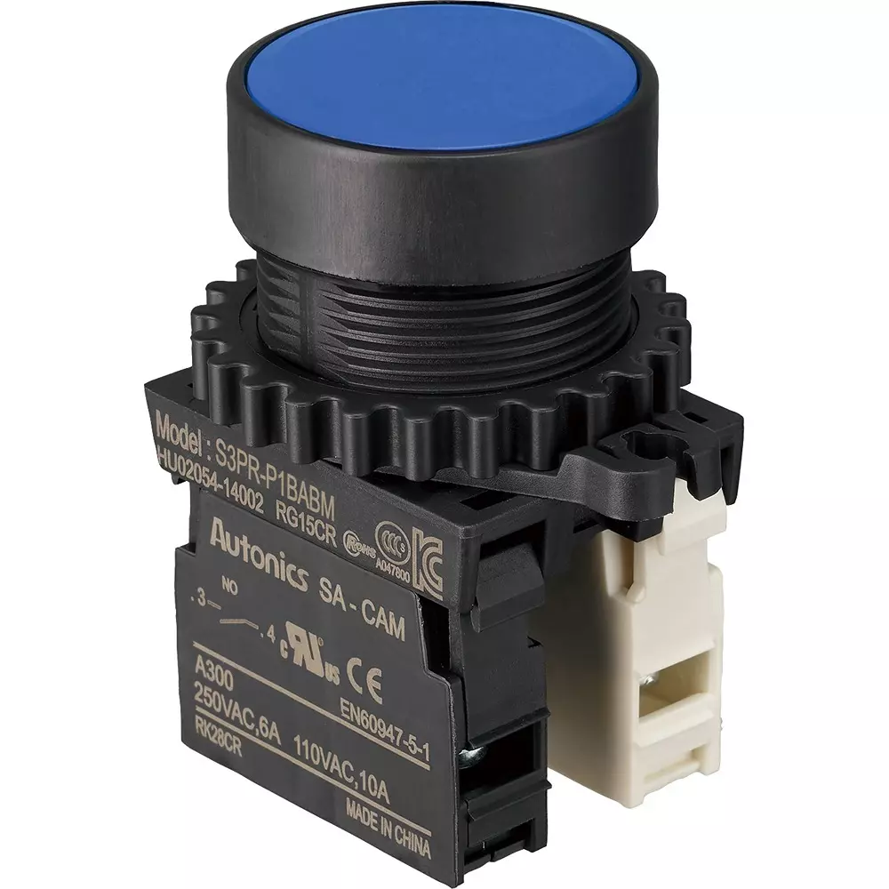 TRUSCO Push Button Switch 1A-1B Contact Configuration, 30P-1A1BM-B