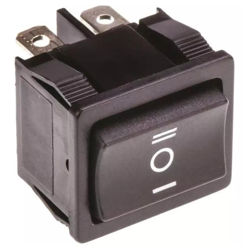 TE CONNECTIVITY Rocker Switch Panel Mounting 250 AC Rated Voltage DPDT Contact Configuration, 2-1634200-5