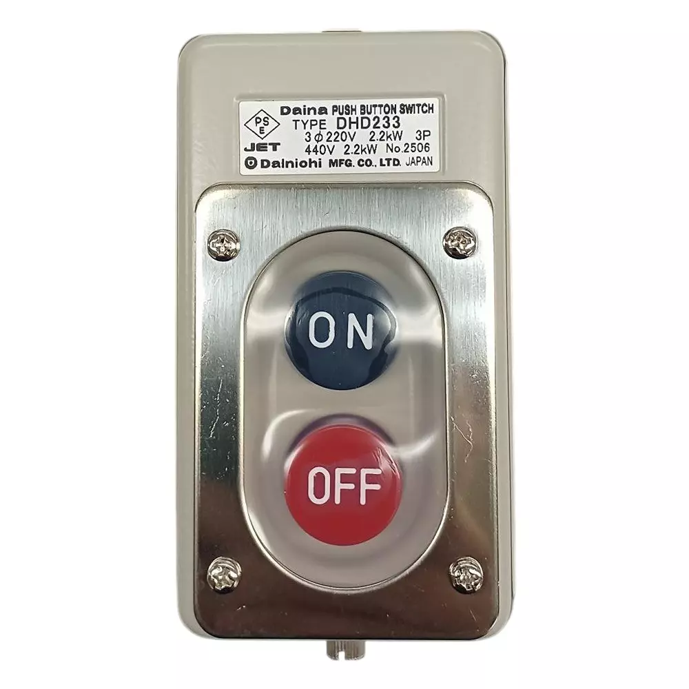 Dainichi Push Button Switch 3 Pole 20 Amp Current, DHD233