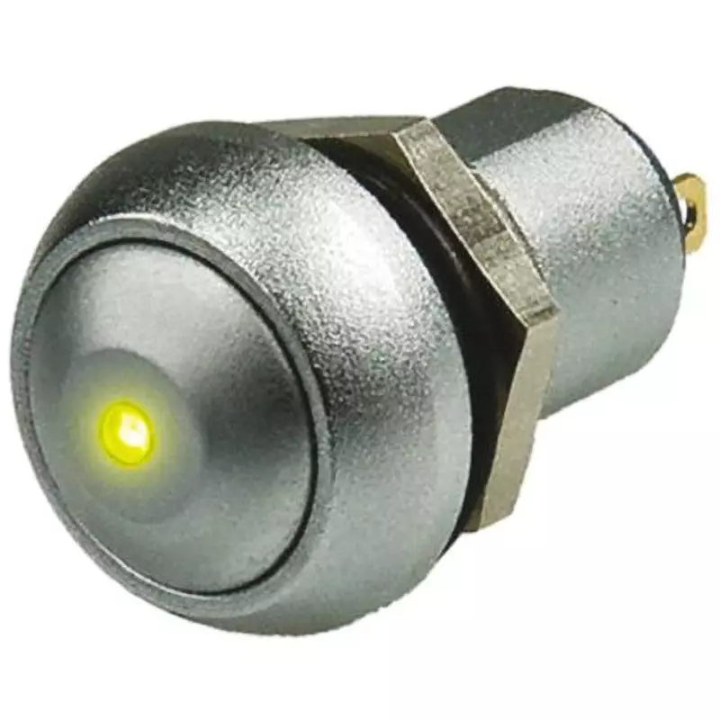 APEM Push Button Switch latch Panel mount 13.6 mm Cutout Diameter, IPR1SAD0LOY105