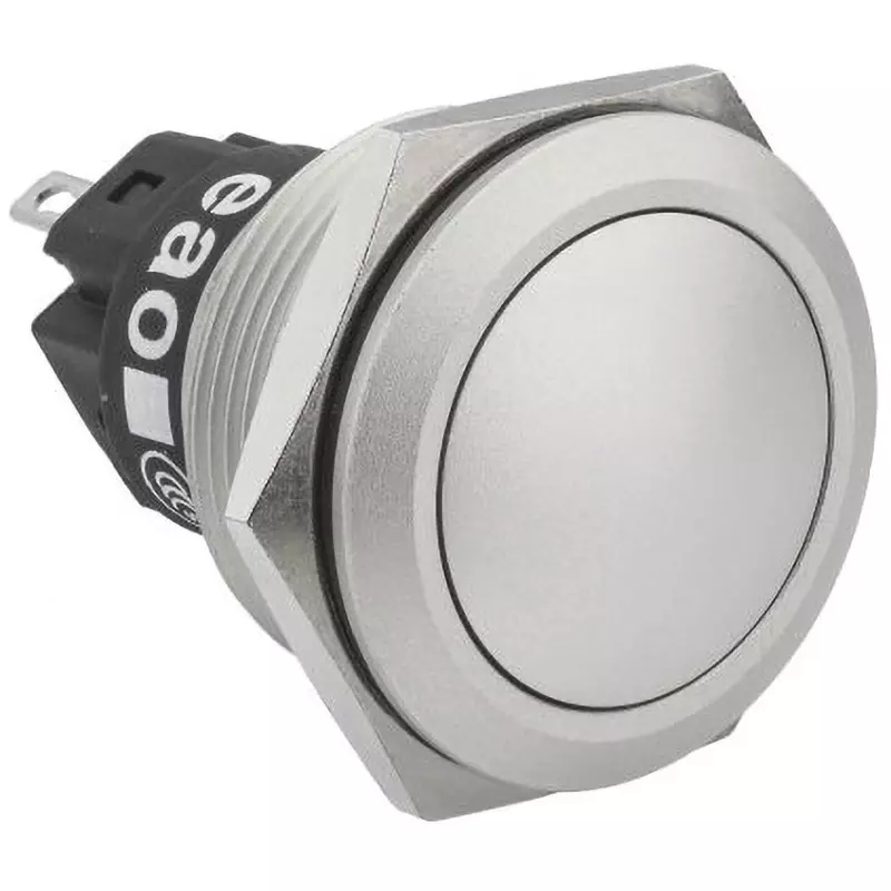 EAO Pushbutton Switch 1 Amp @24 V DC Contact Current Rating Momentary Switch Operation Panel mount, 82-6571.1000
