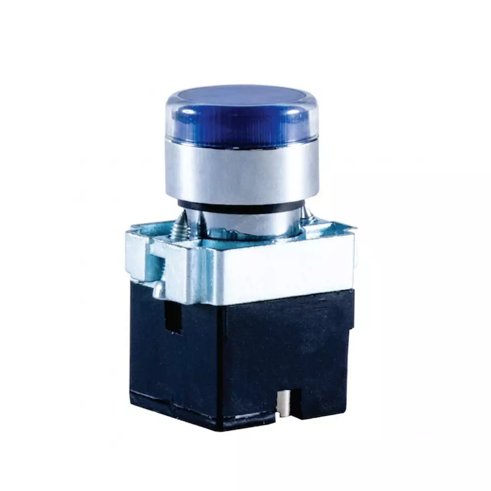 BCH BML Metal Series LED Luminous Actuator Blue Color 12 VAC, BML22LAS4BL