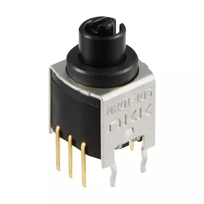 NKK SWITCHES ROTARY SWITCH, SP5T, 0.4VA, 28VAC/DC, TH, NR01105ANG13