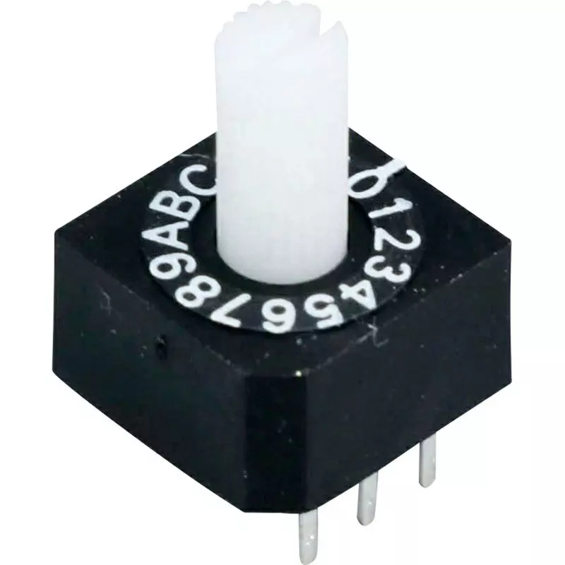 Omron Sealed Rotary Dip Switch Shaft Type, A6A-16RS