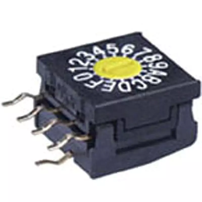 NKK SWITCHES Dip Rotary Switch PC-H Terminal, FR01-FC16H-ST (Pack of 50)