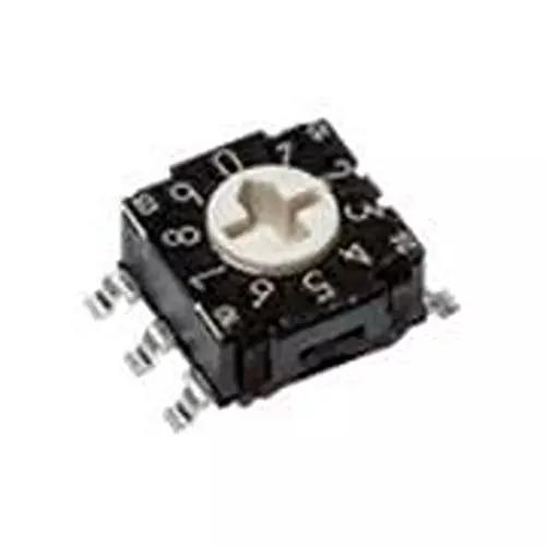 C&K COMPONENTS Coded Rotary Switch Through Hole Flush Actuator, RTE1000R14
