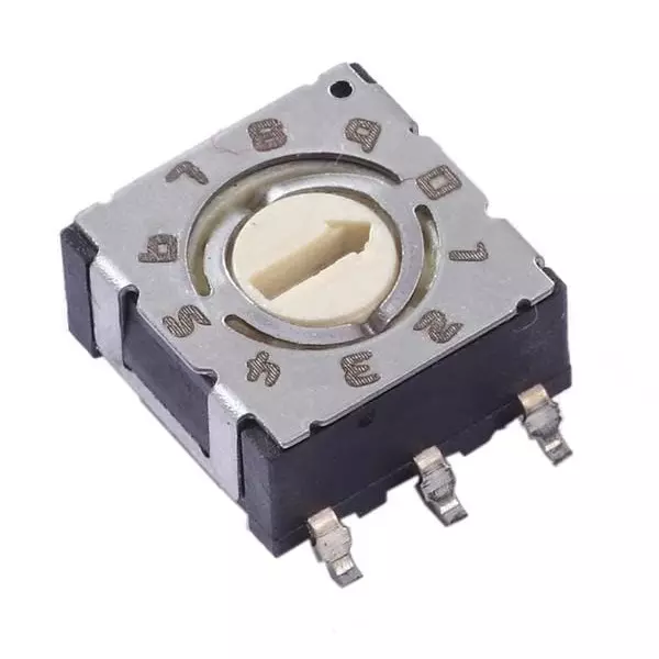 CTS Coded Rotary Switch SMD/SMT Flush Actuator 10 Position, 220AMA10R