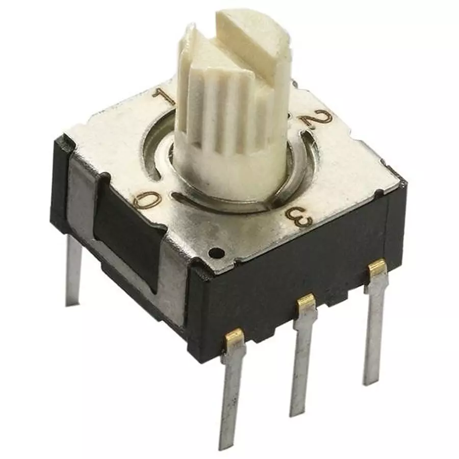 CTS Coded Rotary Switch Through Hole Shaft Actuator 4 Position, 220ADC04