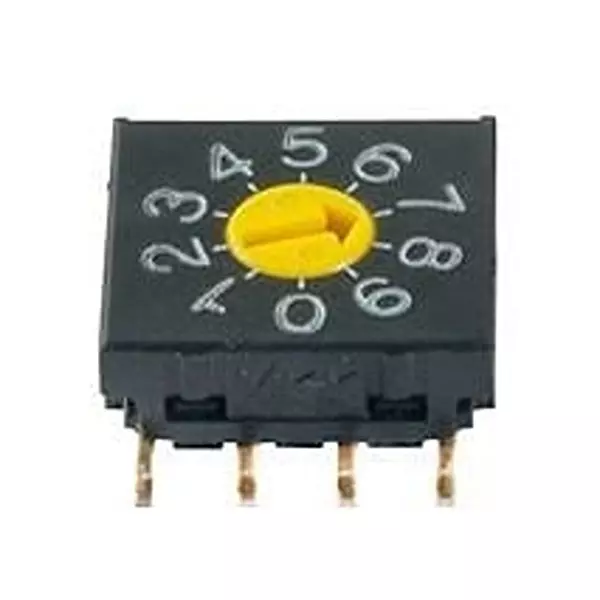 NKK SWITCHES Coded Rotary Switch SMD/SMT Rotary Actuator 10 Position, FR02FC10P-S
