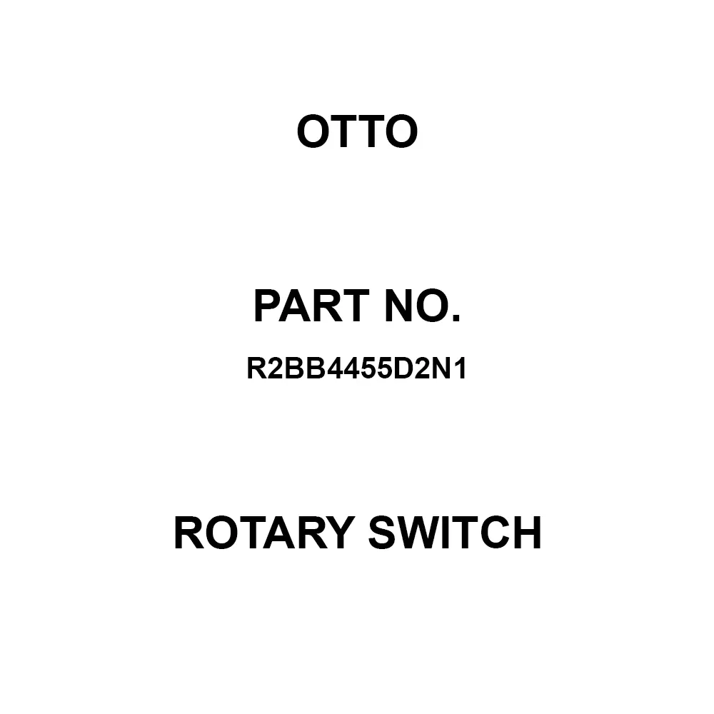 Otto Rotary Switch Quick Connect Termination, R2BB4455D2N1