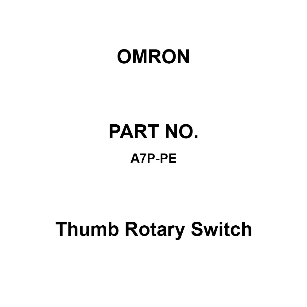 Omron Thumb Rotary Switch Light Gray, A7P-PE