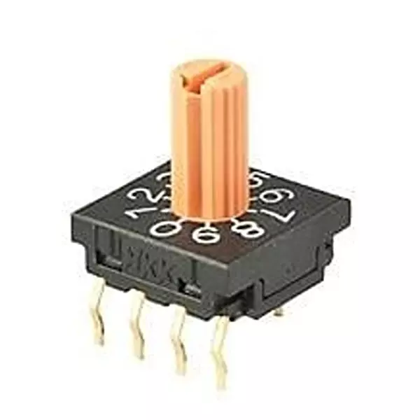 NKK SWITCHES Coded Rotary Switch Through Hole Rotary Actuator 10 Position, FR01KR10P-W-S