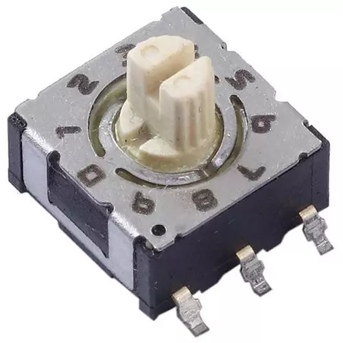 CTS Coded Rotary Switch SMD/SMT Shaft Actuator 10 Position, 220AMB10R