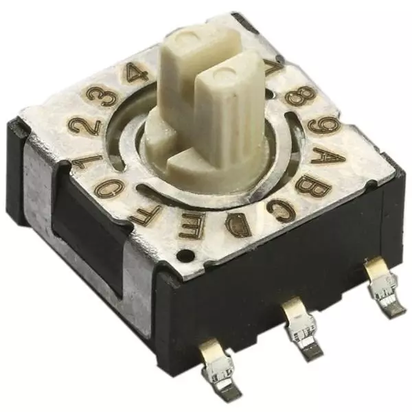 CTS Coded Rotary Switch SMD/SMT Shaft Actuator 16 Position, 220AMB16R