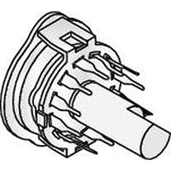 ALPHA Rotary Switch Non-Illuminated Solder Pin Termination 300 mA 125 V DC, SR2513F-0205-19F0A-T-N