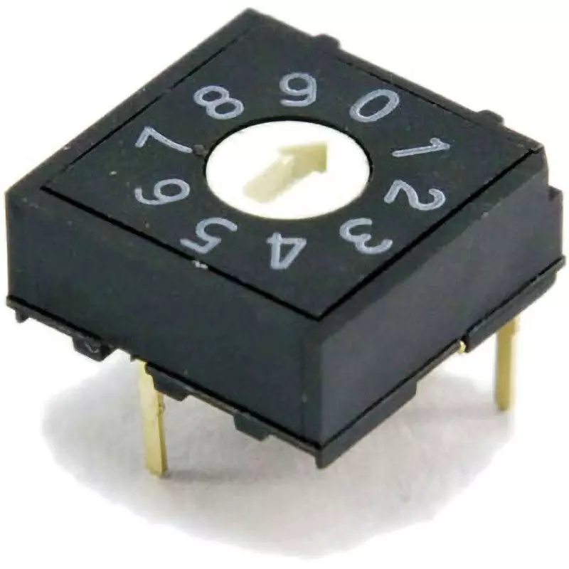 Omron Rotary Dip Switch Top Operation Flat Type, A6R-101RF