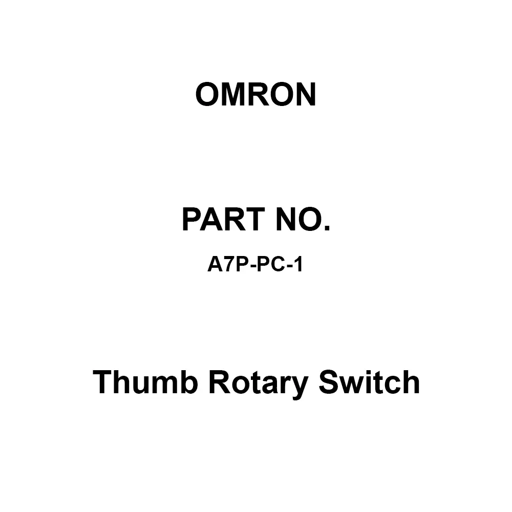 Omron Thumb Rotary Switch Black, A7P-PC-1