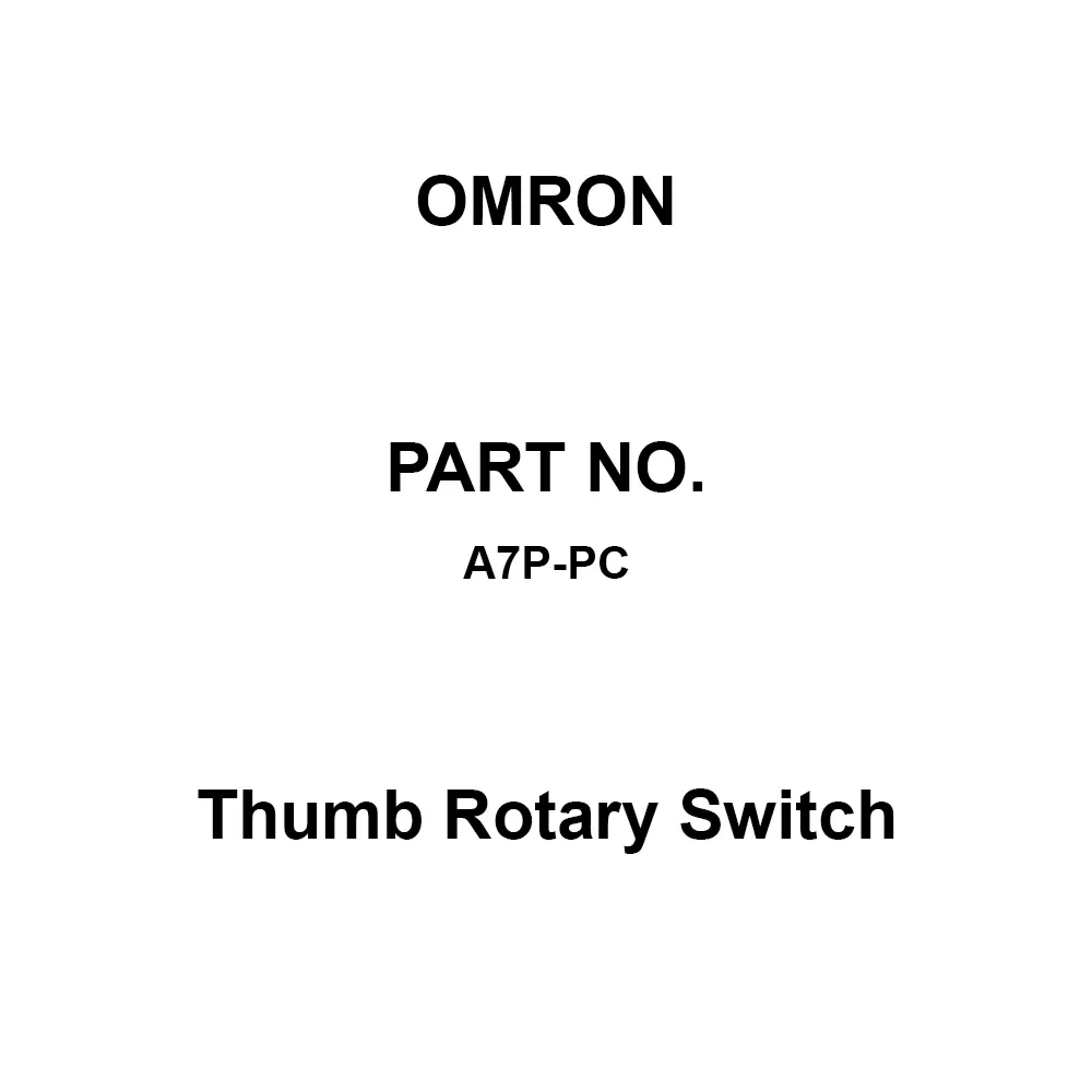 Omron Thumb Rotary Switch Light Gray, A7P-PC