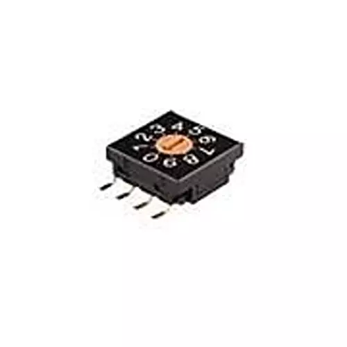 NKK SWITCHES Coded Rotary Switch Panel Mount Rotary Actuator 16 Position, FR01AR16PB-W-S
