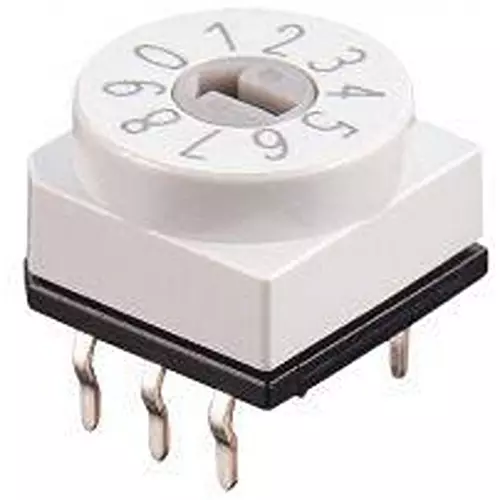 APEM Coded Rotary Switch Through Hole Screwdriver Slot Actuator, PT65126