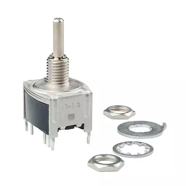 NKK SWITCHES Rotary Switch Non-Illuminated Pin Termination 28 V DC, MRB12B