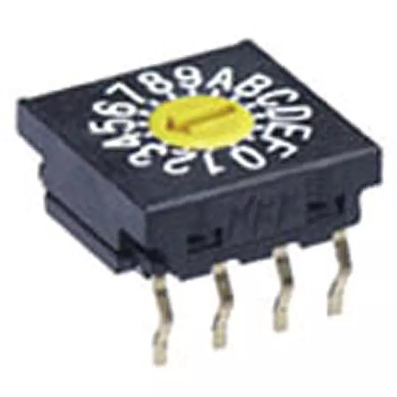 NKK SWITCHES Dip Rotary Switch PC Terminal, FR01-FC16P-ST (Pack of 50)