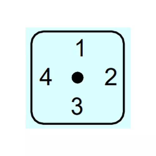 VAISHNO HOTLINE 10 Amp Current 4 Pole Four Way with No-Off Operation Cam Operated Rotary Switches, HG121