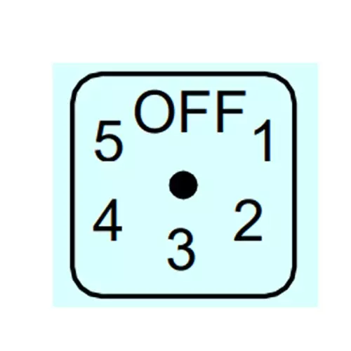VAISHNO HOTLINE 16 Amp Current Five Way with-Off Operation Cam Operated Rotary Switches