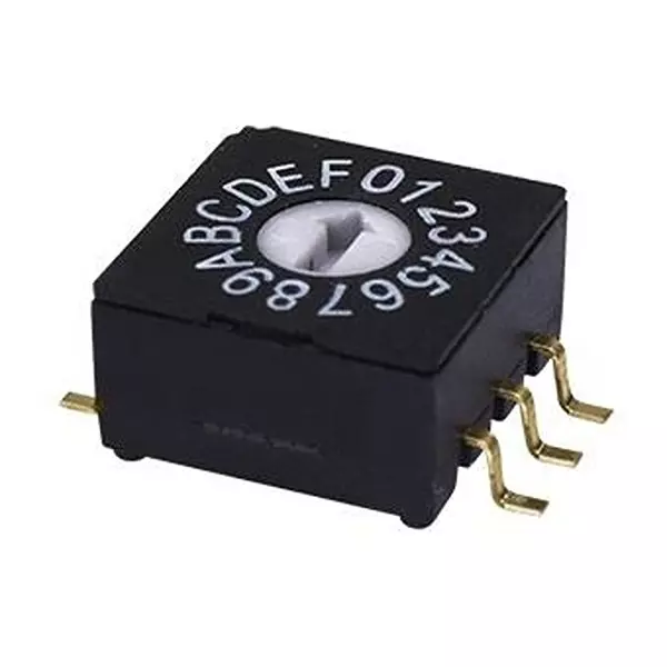 Same Sky Rotary Dip Switch Panel Mount Flatted Actuator SMD/SMT, RDS-10S-1045-SMT-TR