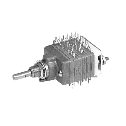 ELECTROSWITCH Rotary Switch Non-Illuminated Solder Lug Termination 100 mA 28 V DC, C1D0206N-A