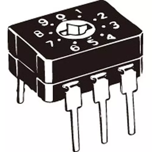 Omron Sealed Rotary Dip Switch Top Operation, A6C-16R(N)