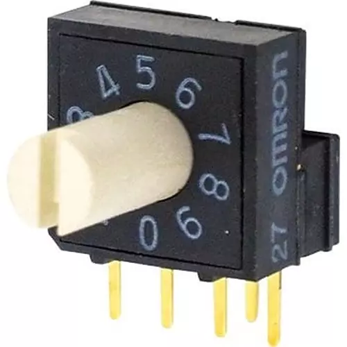 Omron Rotary Dip Switch 100 mohm or more at 250 V DC, A6RV-101RS