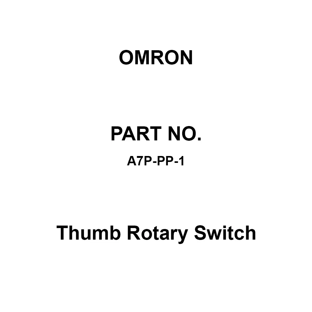 Omron Thumb Rotary Switch Black, A7P-PP-1