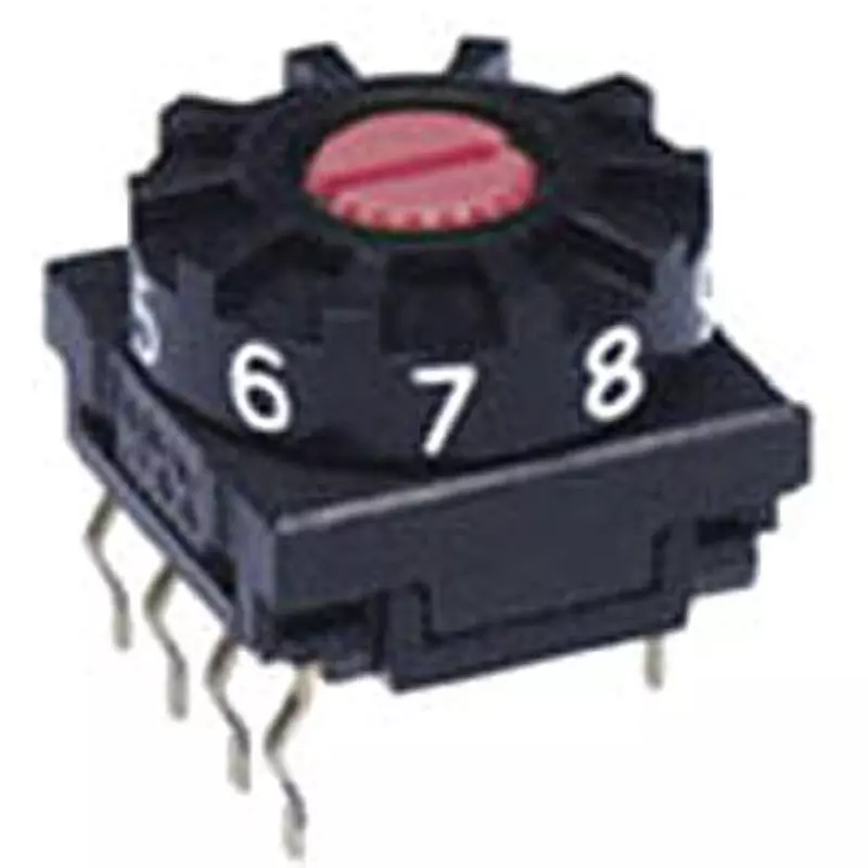 NKK SWITCHES Dip Rotary Switch PC Terminal, FR01-SR10P-ST (Pack of 50)